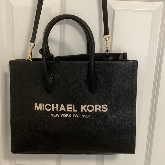 Michael Kors Black Leather Mirella Tote